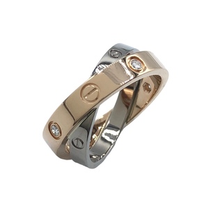 カルティエ Cartier ビーラブダイヤリング K18PG/K18WG ジュエリー 中古