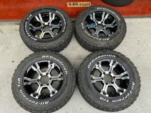 S管理75003 デリカスペースギア PD6W オバフェン車 外し】★MKW MK-36 16インチ 235/70R16 おまけタイヤ付 ホイール★8J +-0 PCD139.7 6H