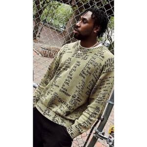 Supreme Gonz Poems Sweater Olive XL