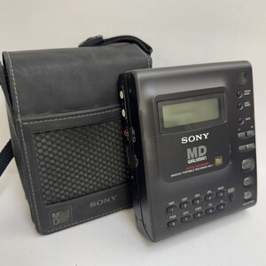 F414-W6-2446 SONY ソニー MDウォークマン ミニディスクポータブルレコーダー MZ-1 オーディオ機器 ケース付き