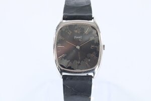 PIAGET ピアジェ Ref.9591 黒文字盤 0.750刻印 総重量約38g ブラック 手巻き レディース 腕時計 0719-YN