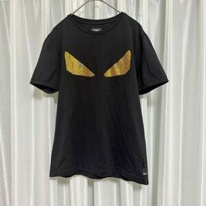 人気★ FENDI フェンディTシャツ 半袖 バグズアイ モンスター スパンコール