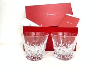 【中古美品】Baccarat バカラ ペアグラス ロックグラス クリスタル 2023 2客セット 箱付き GIY47653