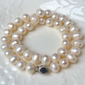 艷やか本真珠 ネックレス11mm 大珠 艷やか真珠 パールネックレス pearl necklace jewelry