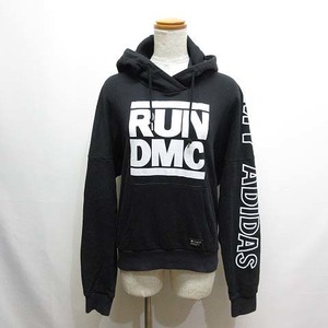 アディダスオリジナルス adidas originals RUN DMC ドルマン スウェット フーディー M 黒 ブラック パーカー 正規品 レディース