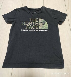 THE NORTH FACE ノースフェイス 半袖 プリントロゴ サイズ90cm 迷彩柄 数回使用品 訳あり品