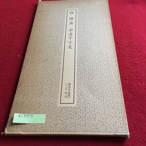 f-507 唐 懐素 草書千字文 書跡名品叢刊 二玄社刊※3 