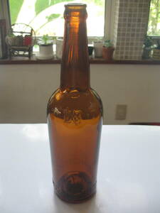 664. ビール大ビン 1本 「大日本麦酒」 DBマーク入り ビール瓶 茶色 エンボス文字入り 戦前100年～ レトロ 昭和 同梱可能