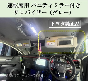 TOYOTA HILUX 運転席用 トヨタ 純正 バニティミラー付き サンバイザー グレー 右側 GUN125 ハイラックス バイザー X Z BRE GR