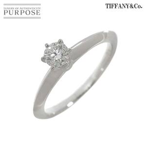 ティファニー TIFFANY&Co. ソリティア ダイヤ 0.24ct I/VVS1/3EX 9号 リング Pt 指輪 Diamond Ring【鑑定書付き】 90222244