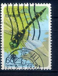 【昆虫シリーズ切手・和欧文機械印(元号入)・東淀川局（1987/2/6　18-24）】