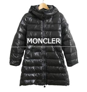 MONCLER ENFANT モンクレール アンファン サイズ8Y 128㎝ ロング丈 ジップアップ 2WAY フード ダウンコート ダウンジャケット 黒 ブラック