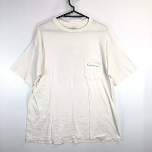 90s USA製 BANANA REPUBLIC バナナリパブリック コットン 半袖ポケットTシャツ ホワイト Lサイズ アニマル柄