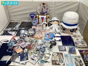 12 【現状】 名探偵コナン グッズ まとめ売り 江戸川コナン 怪盗キッド ぬいぐるみ アクリルスタンド 缶バッジ ポーチ 他｜# 52 74