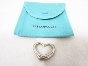 TIFFANY&Co. ティファニー オープンハートトップ 保存袋付き シルバー レディース トップのみ 中古品 ◆140513