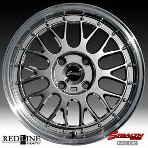 ■ ステルスレーシング ME-02 ■ 新製品!!　ドレスアップサイズ, 15x5.5J　軽四カスタム用ホイール + KENDA 165/55R15 タイヤ付4本セット