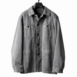 sus-sous germany work jacket / cotton linen herringbone シュス SUS-SOUS 新古品タグ付き 定価71500円 ISAMU KATAYAMA BACKLASH