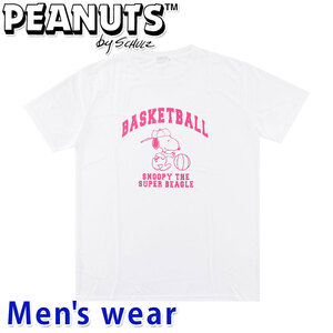 スヌーピー 半袖 Tシャツ メンズ ドライ PEANUTS 犬 グッズ S1122-300A LLサイズ WH(ホワイト)