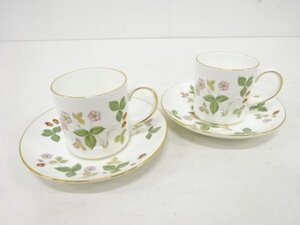 ys7268526; WEDGWOOD　ウエッジウッド　ワイルドストロベリー　カップ＆ソーサーペア【道】