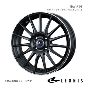 LEONIS/NAVIA 05 スペイド 140系 アルミホイール1本 【17×6.5J 4-100 INSET42 MBP(マットブラック リムポリッシュ)】0036262