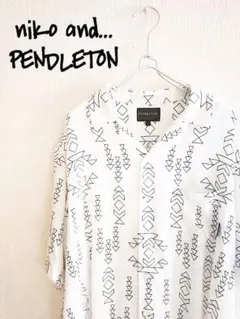 D221646 niko and...×PENDLETON 総柄半袖シャツ