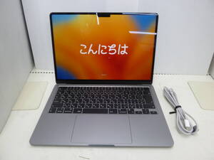 『美品』Apple/アップル MacBook Air 13.6インチ/M2/2022/A2681/8GB/SSD256GB/バッテリー100%/スペースグレイ