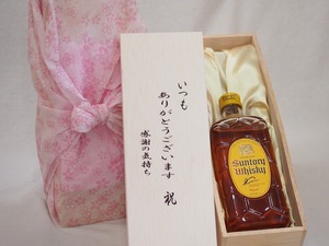 贈り物いつもありがとう木箱セットサントリーウイスキー角瓶40% 700ml