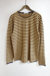 美品17SS nonnativeノンネイティブ MASTER TEE L/S COTTON JERSEY BORDERボーダー カットソー 長袖Tシャツ NN-C3106 紺714M