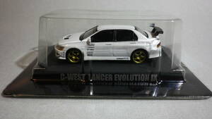 ★1/64 Option オプションミニカーコレクション２ C-WEST LANCER EVOLUTION Ⅸ 白 ランエボ ランサー ドリフト天国 シャコタンブギ★