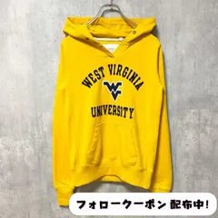 古着 used　LEAGUE COLLEGIATE OUTFITTERS　長袖カレッジパーカー　ウエストバージニア大学　黄色