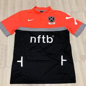 NIKE NFTB 半袖シャツ 蛍光オレンジ ナイキ Sサイズ