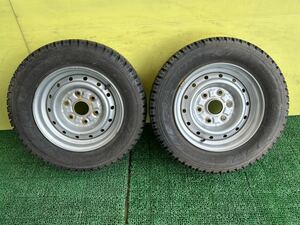 ★245/50R14.5 2017年スダットレス ヨコハマ 2本セット　トヨタ ハイエース ライトエース 刻印GF 6穴 ET+30 14.5×6.75 PCD139.7 ハブ67mm