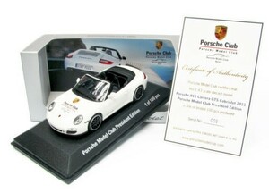 ☆レア絶版*ディーラー限定*世界100台Minichamps*1/43*Porsche 911 Carrera GTS Cabriolet 2011 ホワイト