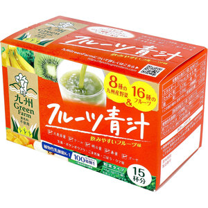 【まとめ買う】九州Green Farm フルーツ青汁 粉末タイプ 3g×15袋入×20個セット