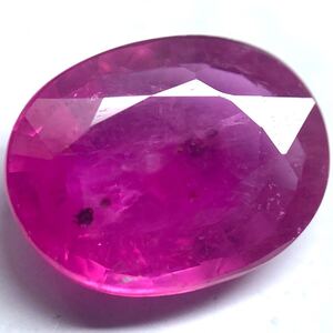 ソ付!!1円〜!!〔天然ルビー3.02ct〕j 約10.0×7.9mm ルース 裸石 宝石 jewelry corundum コランダム ruby DC0/DE0 w3マ19