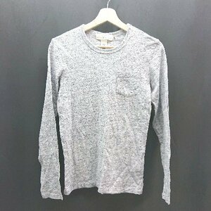 ◇ H&M シンプル ラウンドネック カジュアル 無地 長袖 tシャツ サイズXS グレー レディース E