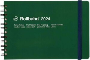 手帳 2024年版４月終わり／2023年3月始まり】 ロルバーンダイアリー 横型 L（ダークグリーン）　BB0208