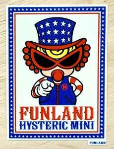 即決☆ヒスミニ☆正規品☆新品☆ステッカー☆シール☆FUNLAND☆B☆ヒステリックミニ☆HYSTERICMINI