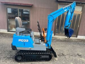 【栃木発】KOMATSU ミニユンボ　PC03-1 ミニ油圧ショベル　時間：1289 コマツ