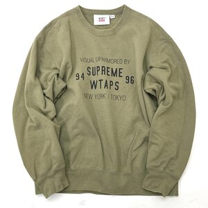 Supreme WTAPS Crewneck sizeL OLIVE DRAB シュプリーム ダブルタップス クルーネック スウェット