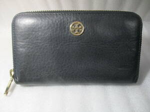 z18 送料600円 TORY BURCH ラウンド長財布 ゴールド金具 トリーバーチ レディース レザー