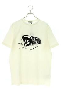 ディオール DIOR 23AW 393J696A0849 サイズ:S ロゴプリントTシャツ 新古品 SB01