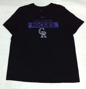 ☆THE NIKE TEE ナイキ BETTER WORLD.COM 半袖Tシャツ XLサイズ スポーツ ウェア フアッションCOTTONティー黒ブラック紫色COLORADO ROCKIES