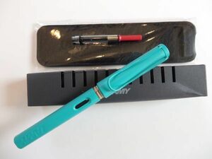 ◆【送料210円】 【新品・未使用】LAMY ラミー サファリ 2020年限定色 アクアマリン ペン先：EF 純正コンバータ・ペンシース付属