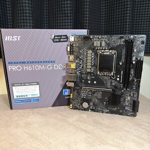 【マザーボード】MSI PRO H610M-G DDR4│Intel 第14世代 CPU対応│LGA1700│Micro-ATX│PCパーツ│インテル│ジャンク