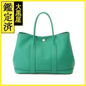 HERMES 　エルメス　ガーデンTPM（ショルダー無し） ヴェールジェイド/ヴォーエプソン/SV金具【472】KS