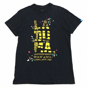 adidas originals アディダスオリジナルス デカロゴプリント Tシャツ M 黒系 ブラック系 半袖 トレフォイルロゴ刺繍 国内正規品 メンズ