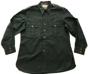 30s 美品 ラッセルユニフォーム ワークシャツ マチ付き チンスト付き　　ウールシャツ 1930年代 RUSSELL UNIFORM CO ヴィンテージ 玉6235