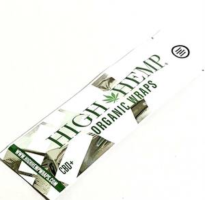 ジョイントペーパー 手巻きアイテム HIGH HEMP CBD配合ペーパー ORGANIC WRAPS 100％ TOBACCO FREE FILTER TIPS