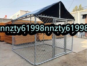 犬のかご ペットフェンス 大型犬 針金犬籠 室外ポンポン穴開けずDIYペットケージ(3*3*2m)
